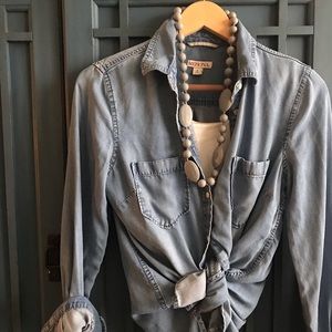 Grey teething necklace